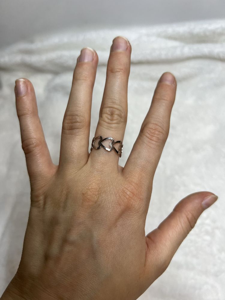 Pierścionek classy serca serduszka heart aesthetic metal coquette