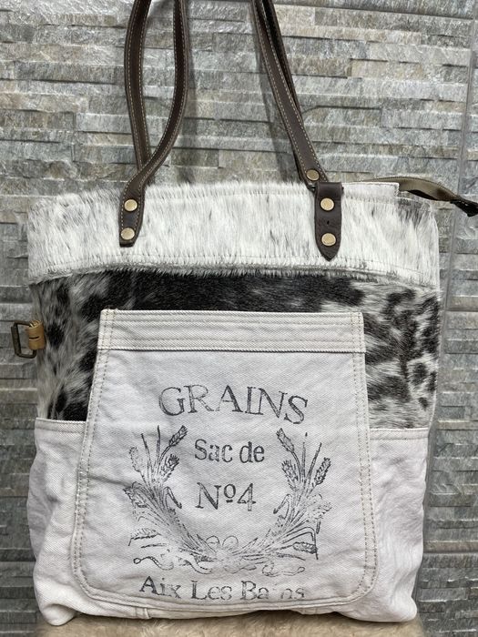 Женская сумка - тоут , ручки кожаные