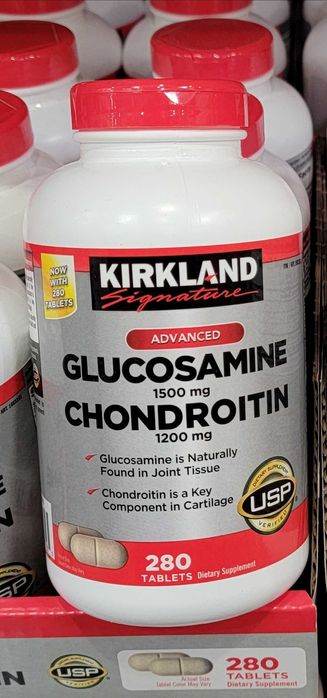 Вітаміни Kirkland Glucosamine Chondroitin 280шт США Оригінал