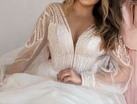 Продам б/у весільну сукню розміром L-Xl пошиту у жовтні 2024