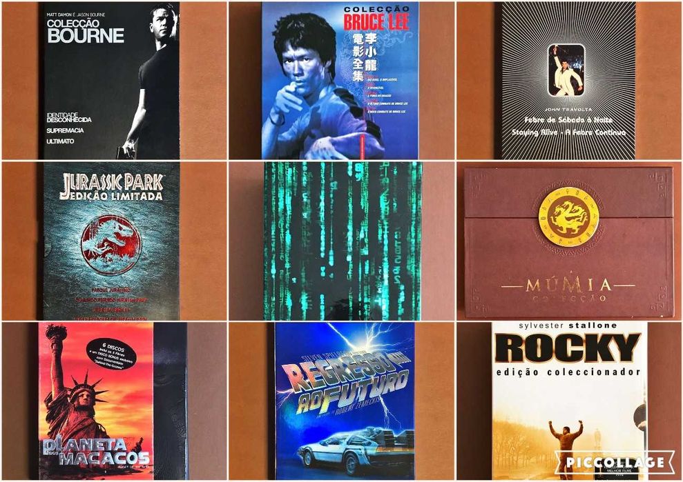 FILME DVD [desde 22€]PACK Bourne Bruce Lee Matrix Múmia Padrinho Rocky