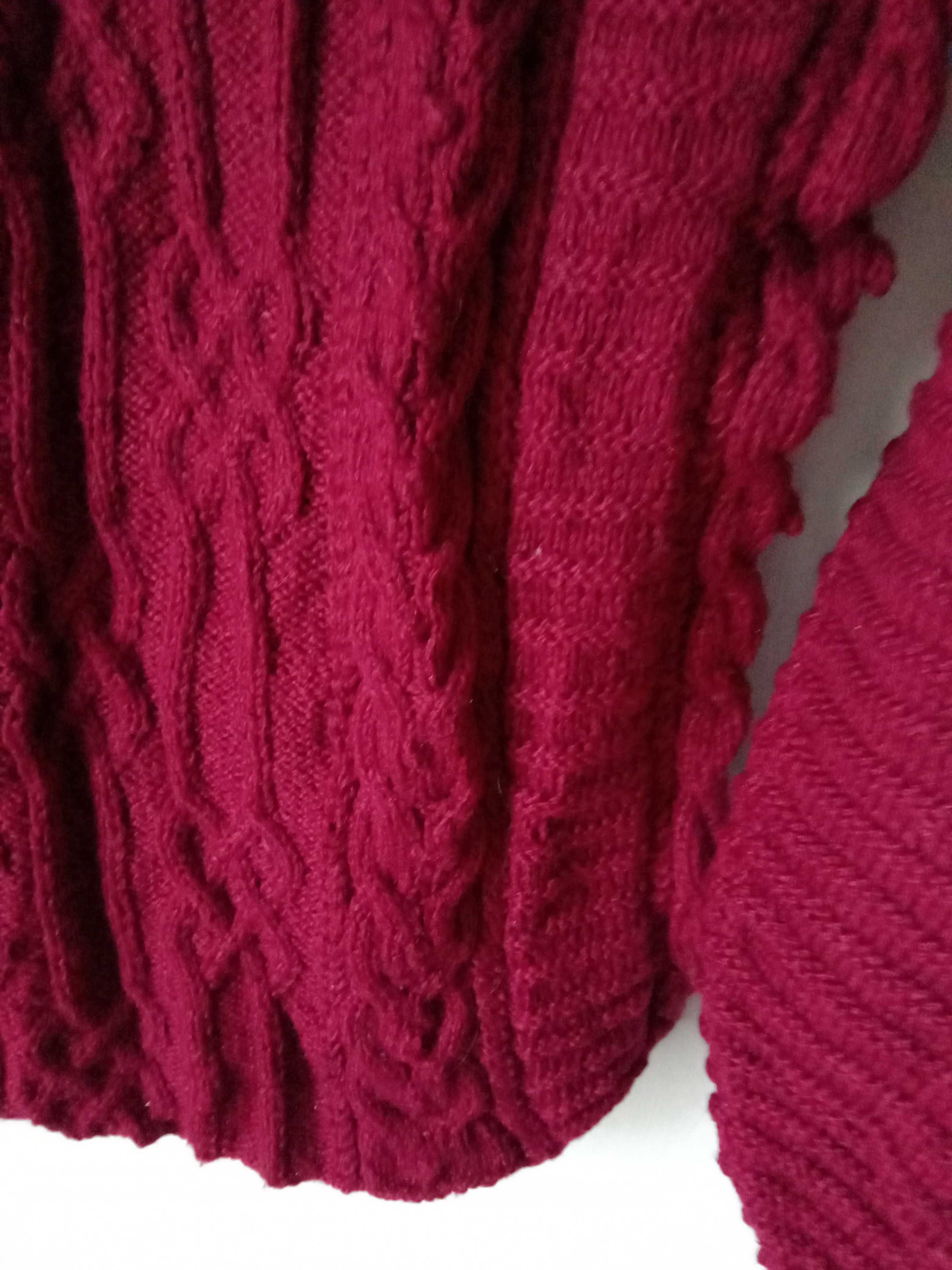 Sweter robiony 40 gruby