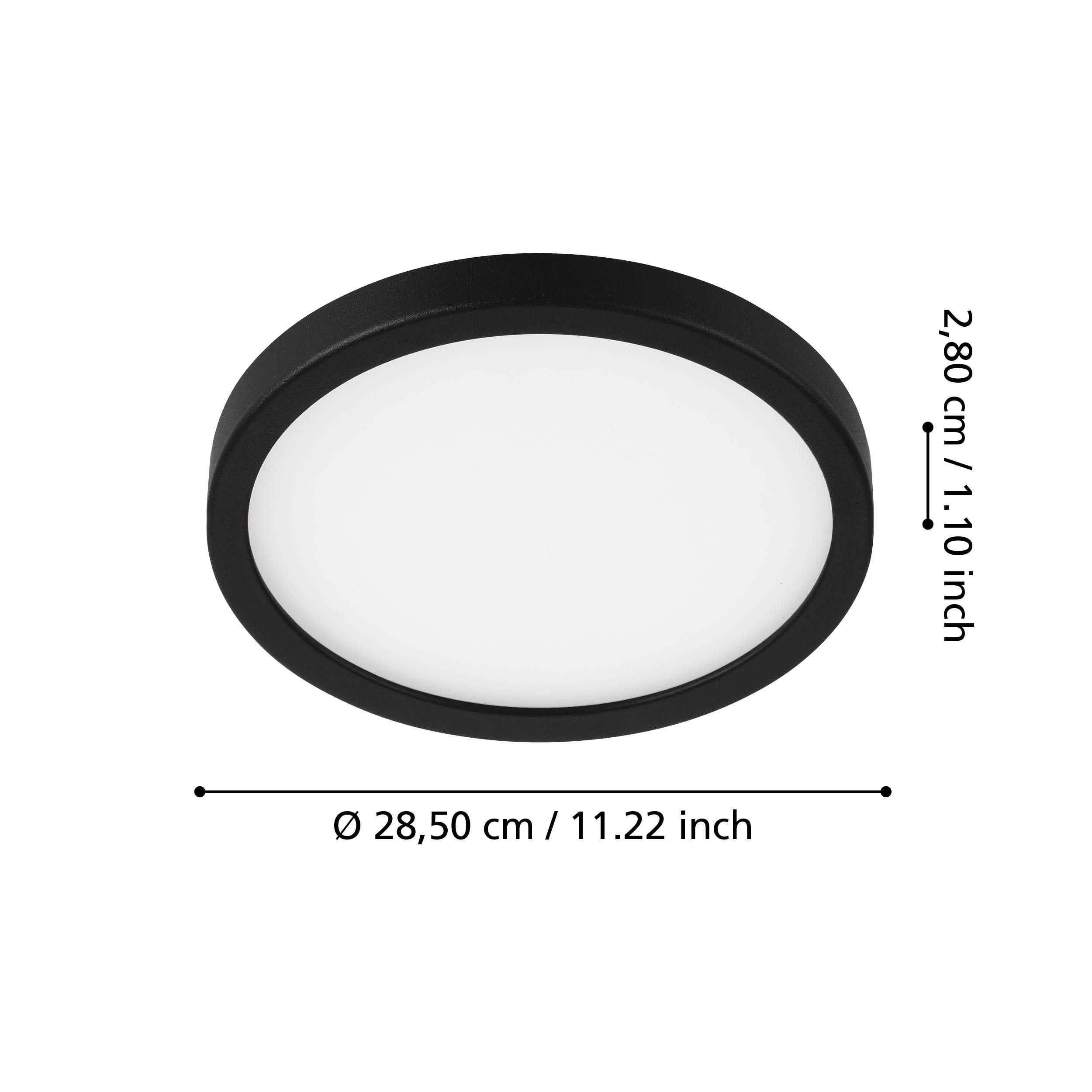 Plafon LED 20W 4000K czarny oprawa natynkowa