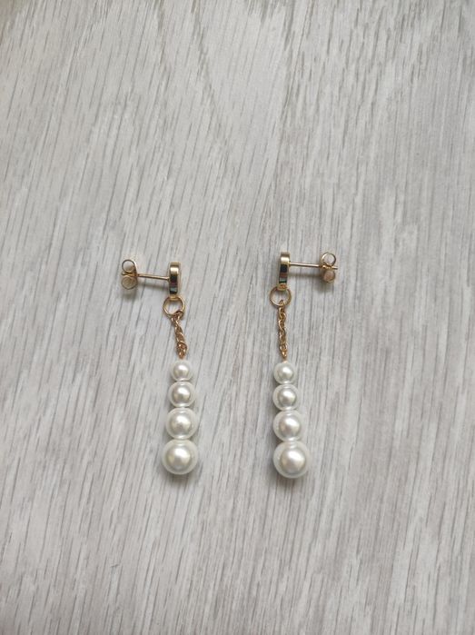 Нові сережки з перлами. Кульчики.