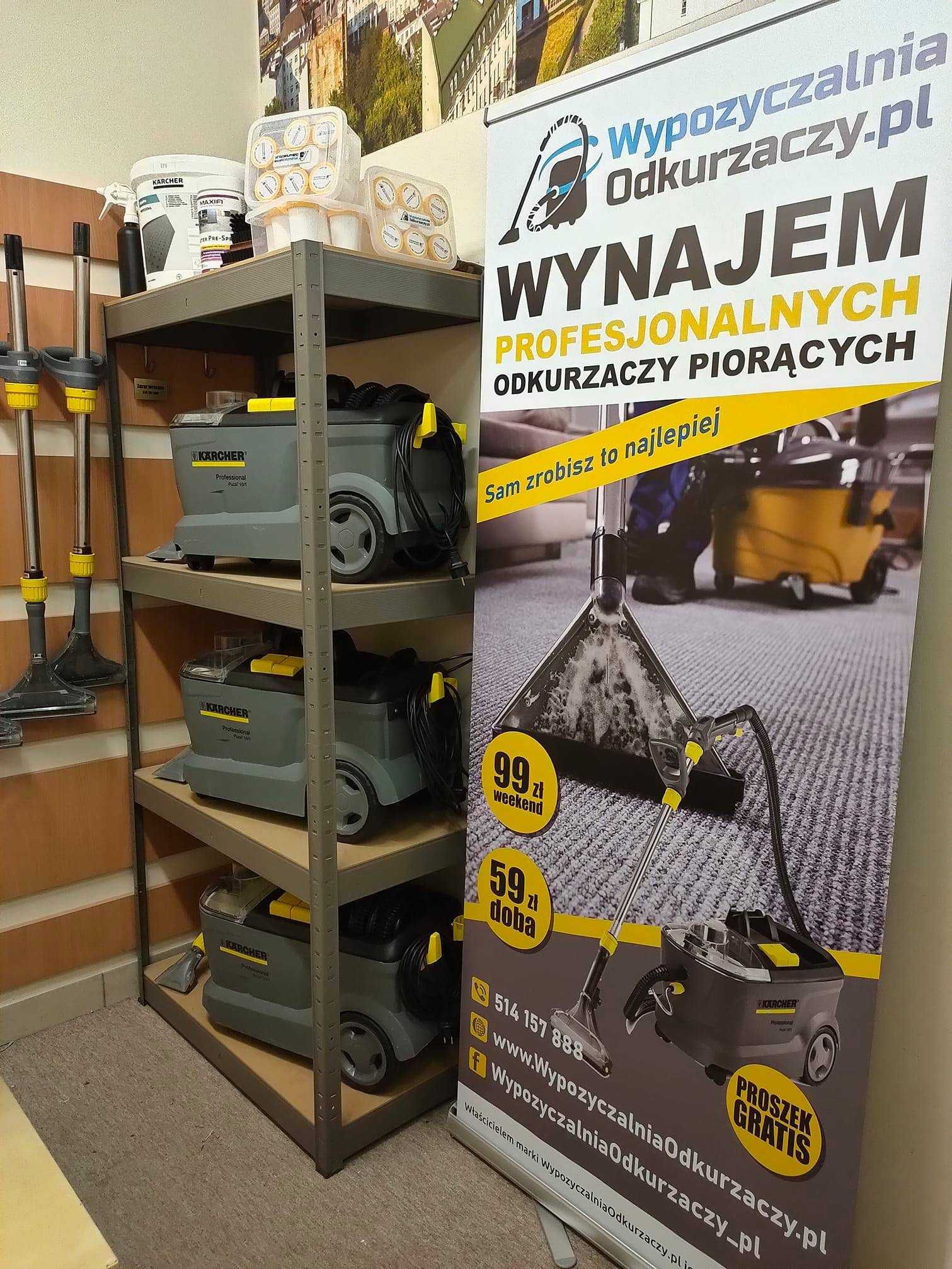 Wynajem odkurzacza piorącego Karcher Warszawa i okolice