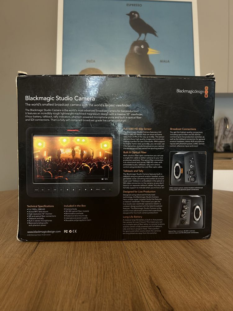 Blackmagic Studio Camera 1920 x 1080 HD