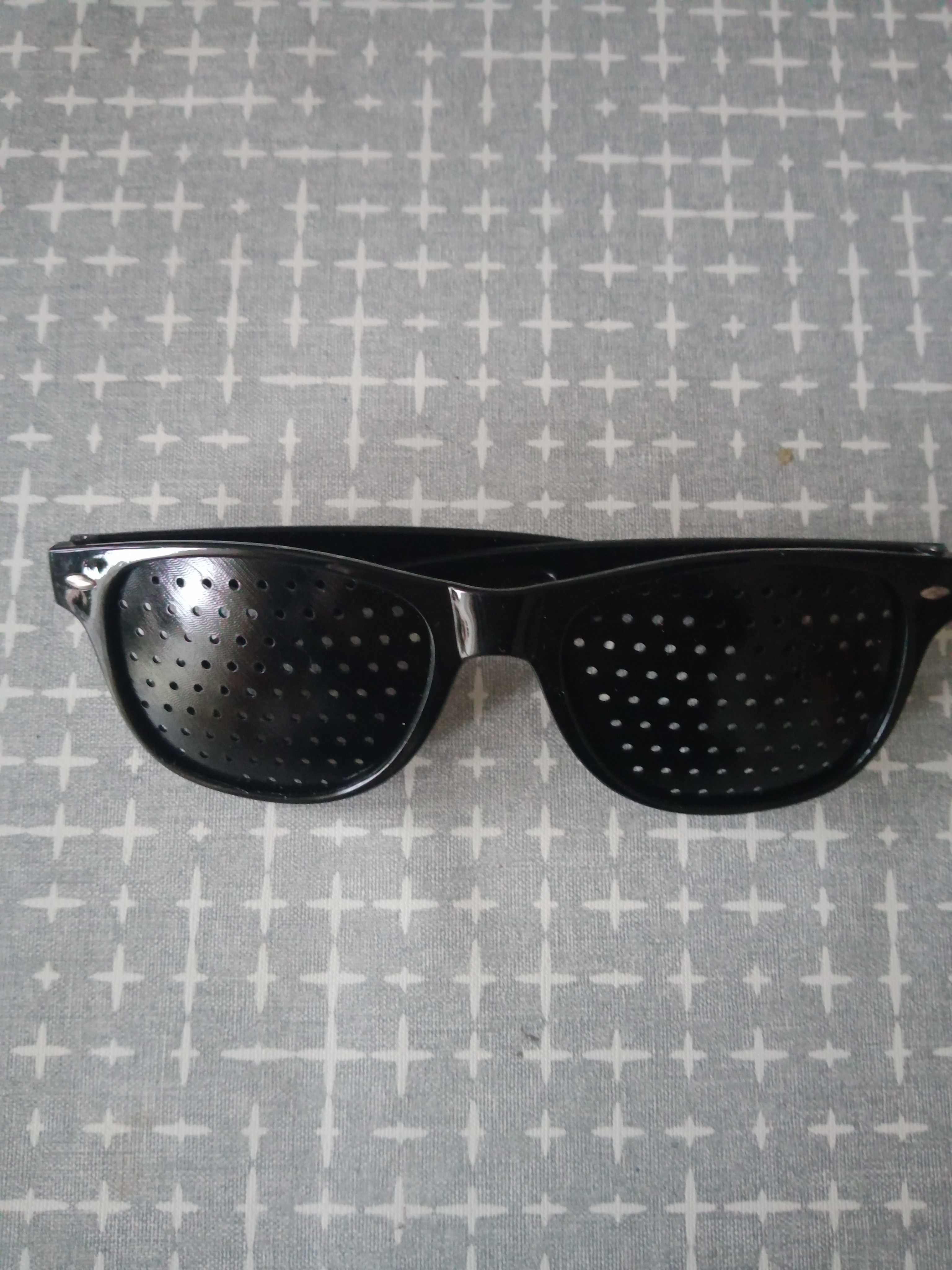 Okulary AJURWEDYJSKIE okulary z dziurkami czarne