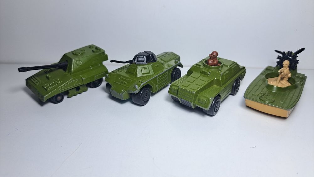 Lesney mtchbox lote de 4 miniaturas militar