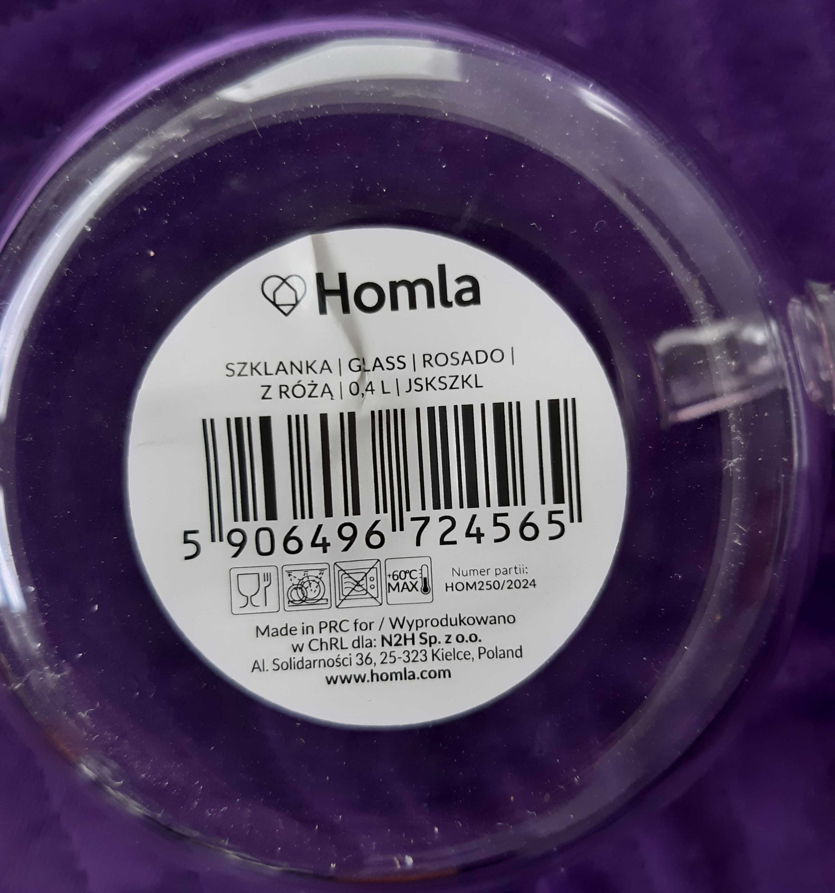 szklanka z różą homla 0,4