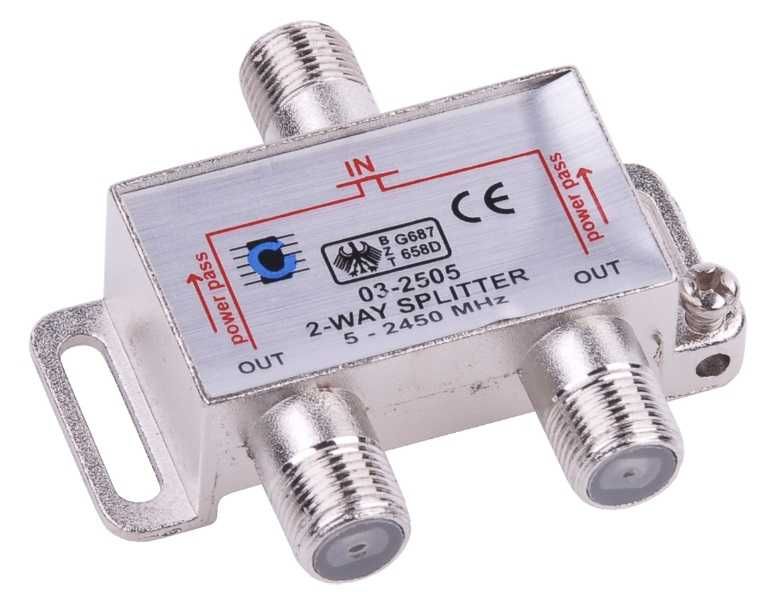 Splitter rozgałęźnik na F 2-way 5-2450MHz