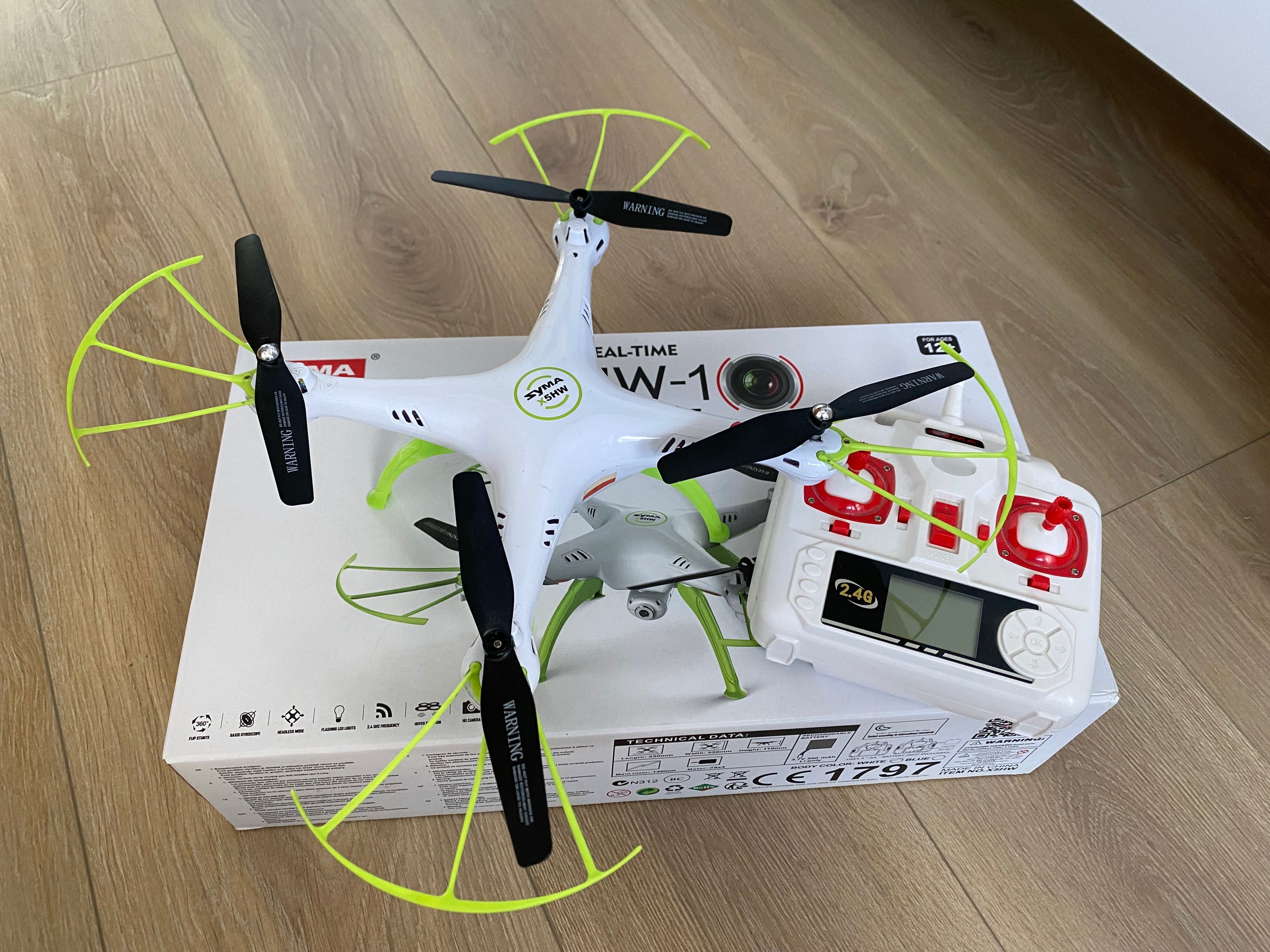 Dron Syma X5HW-1 uszkodzony + 5 akumulatorów