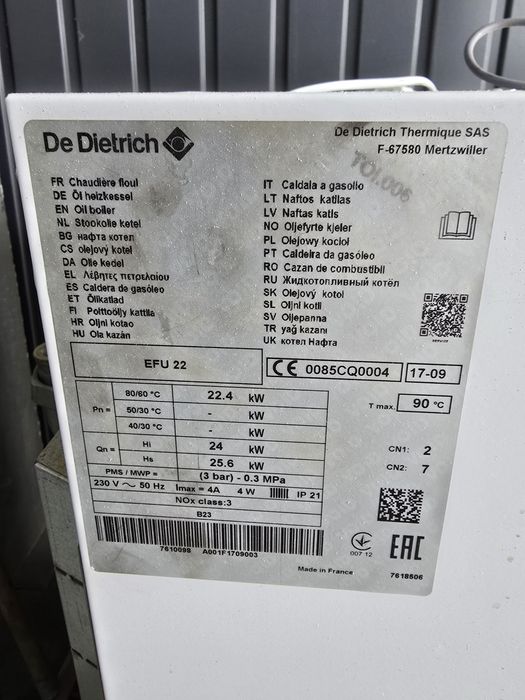 Piec Kocioł olejowy + zbiornik