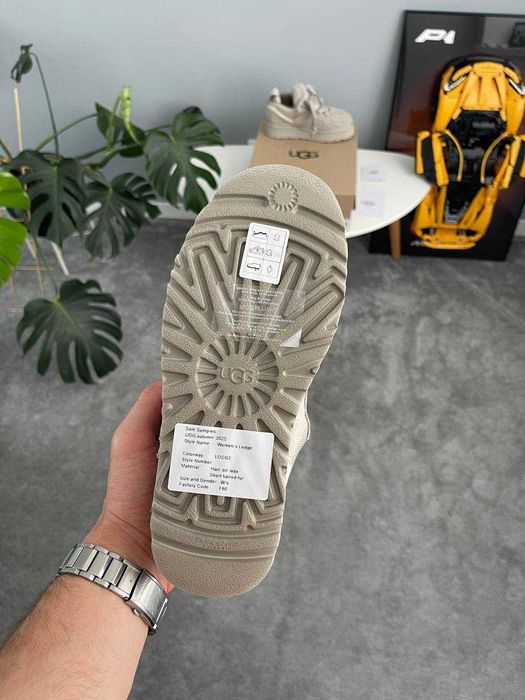 Женские ботинки UGG Lowmel Sneaker Platform Grey 36-41 Натур Замша!