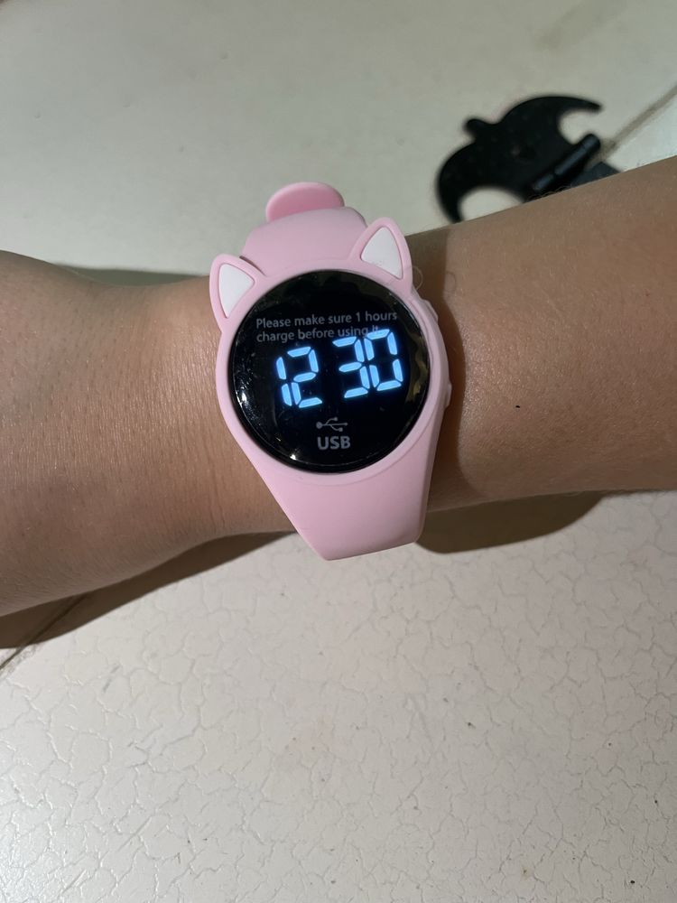 Smartwatch Zegarek dla dziecka Czarny/Różowy