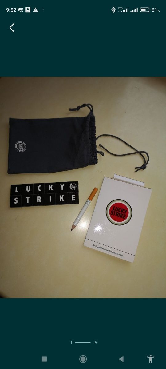 Orginalny Notes z magnesem LUCKY STRIKE