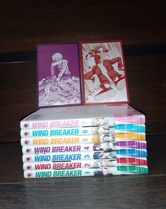 Wind breaker 1-7 + 2 pocztówki Zestaw Komplet Cała Seria