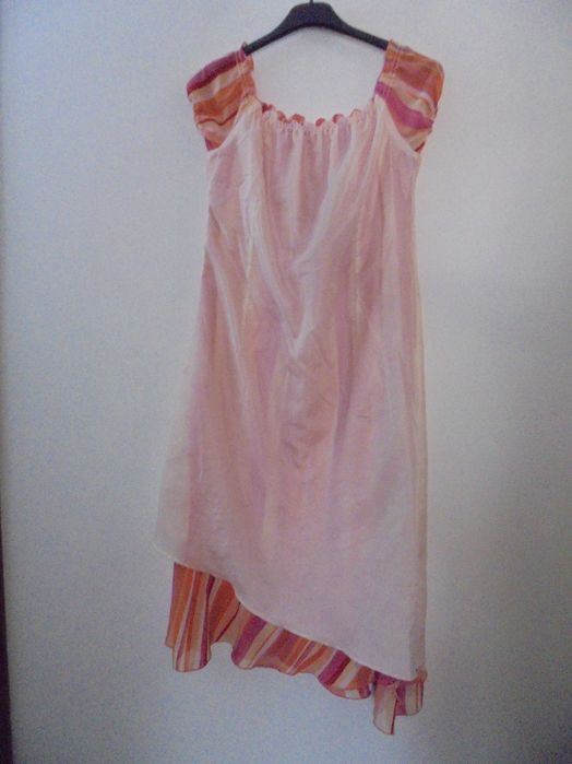 vestido de senhora as riscas