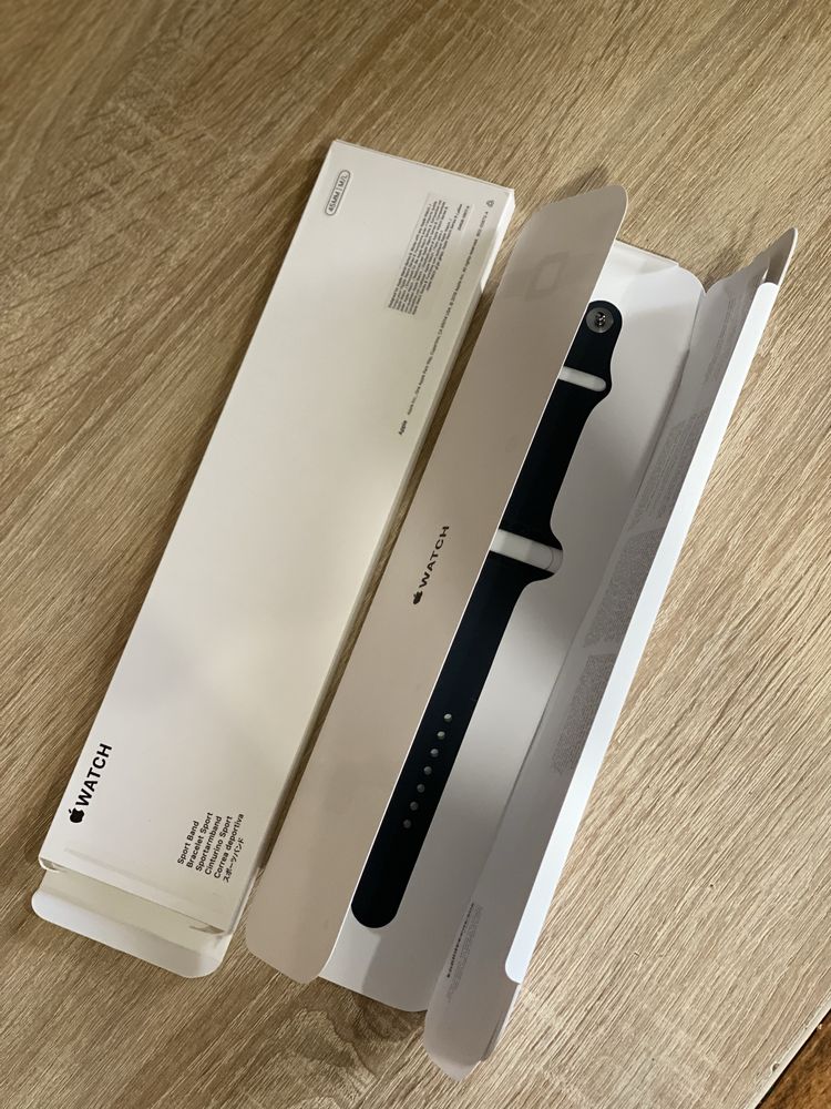 Ремінець на Apple watch M-L 45 mm чорний