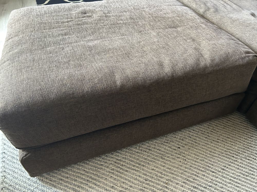 Baixa de preço - Sofa Castanho com Chaise Long