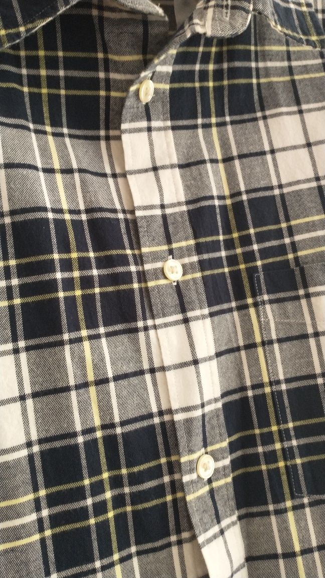 Męska koszula flanelowa H&M, Regular, M, kratka, jak nowa