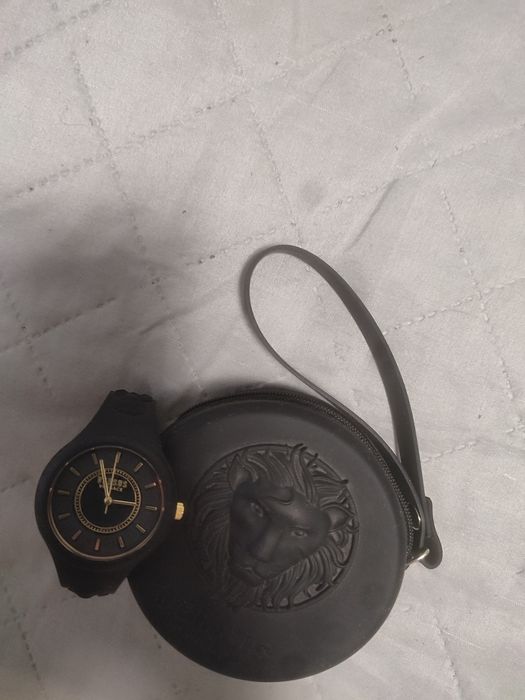 Zegarek Versace Versus czarny + złoto silikonowy