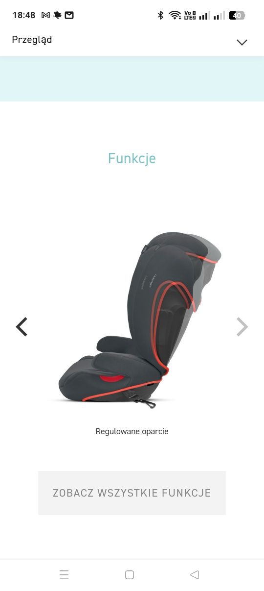 Fotelik samochodowy 15-36 kg Cybex Yari ISOFIX lub pasy