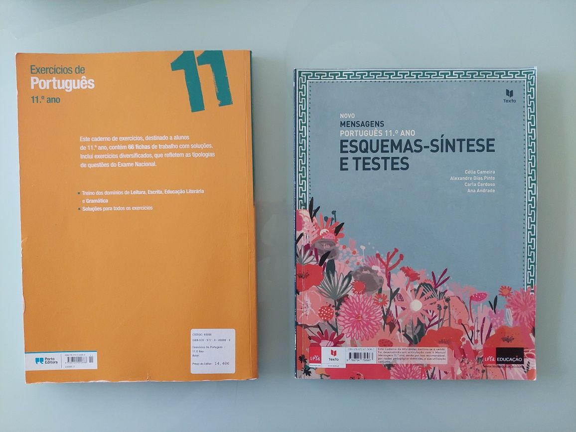 Livros de exercícios Português 11° ano