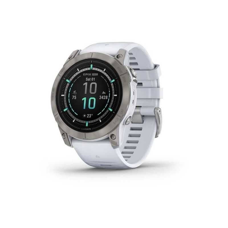 Новий! Garmin epix Pro (Gen 2) Sapphire Edition 51 mm Titanium white