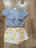 Bluzka zara spodenki h&m rozmiar 86