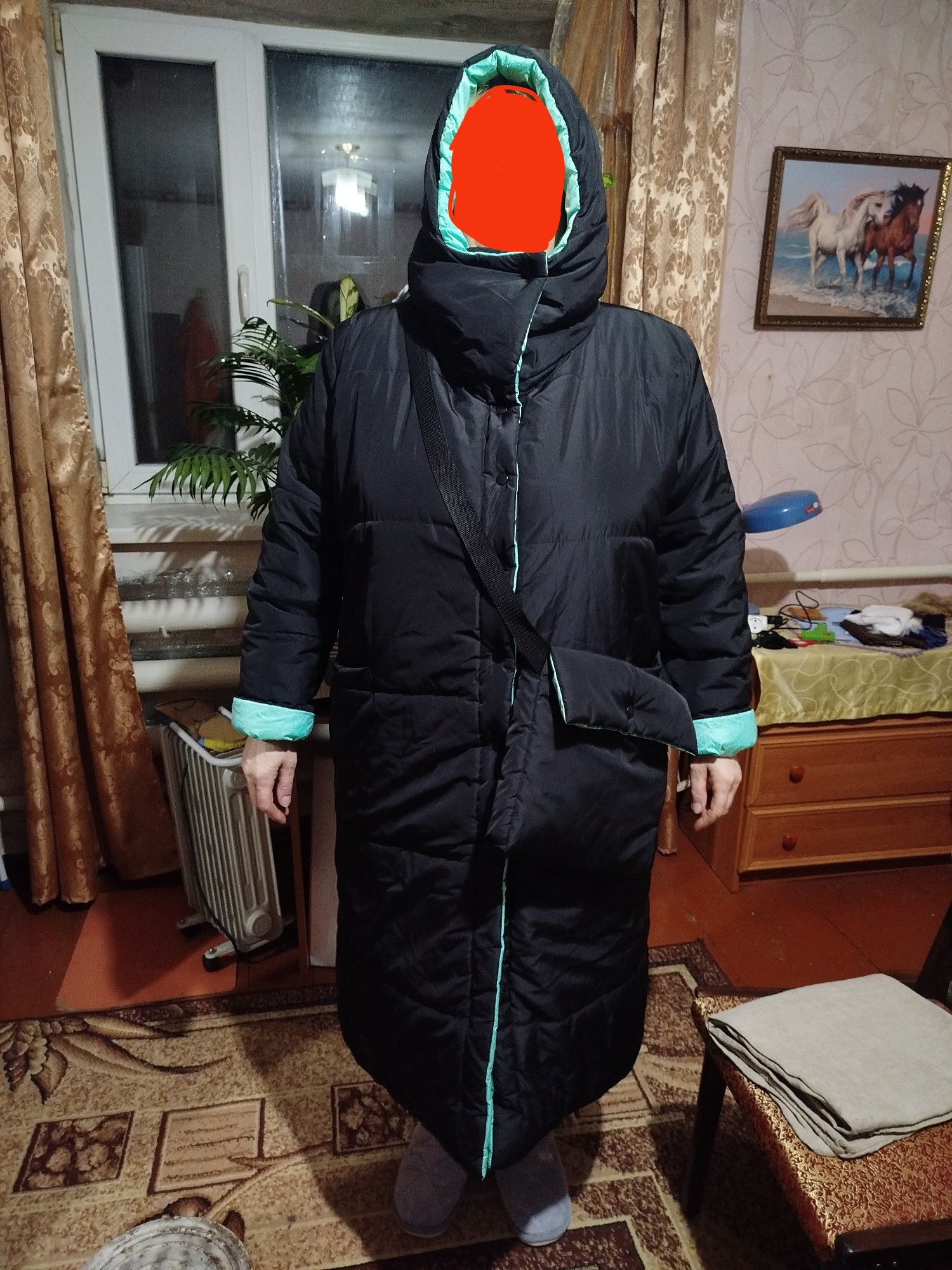 Зимний двусторонний пуховик