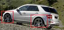 Zestaw nadkola  - BŁOTNIKI MERCEDES-BENZ ML W164