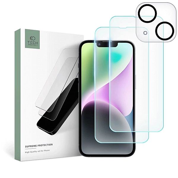 Zestaw Tech-Protect Supreme Set na iPhone 14/2x szkło hartowane na wyś