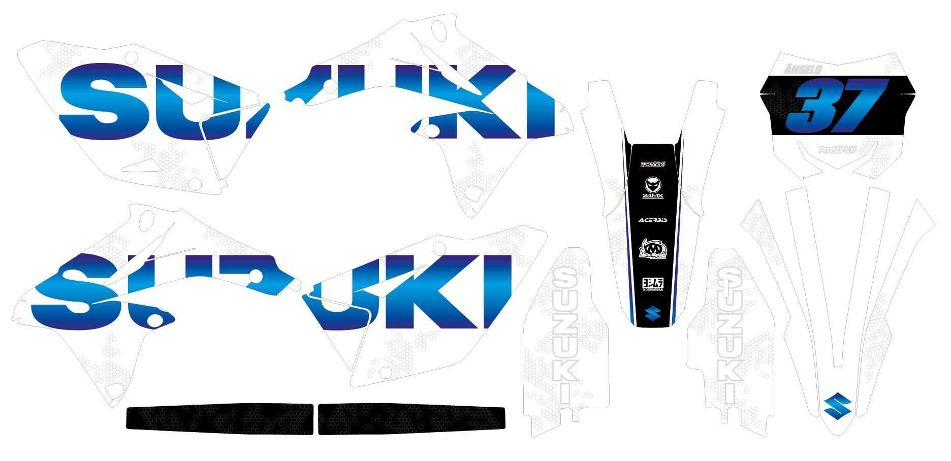 Kit autocolantes Suzuki RM RMZ 250 450