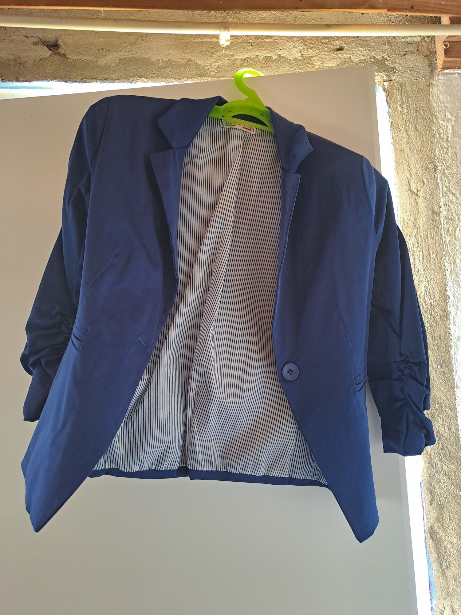 Blazer azul mangas 3/4