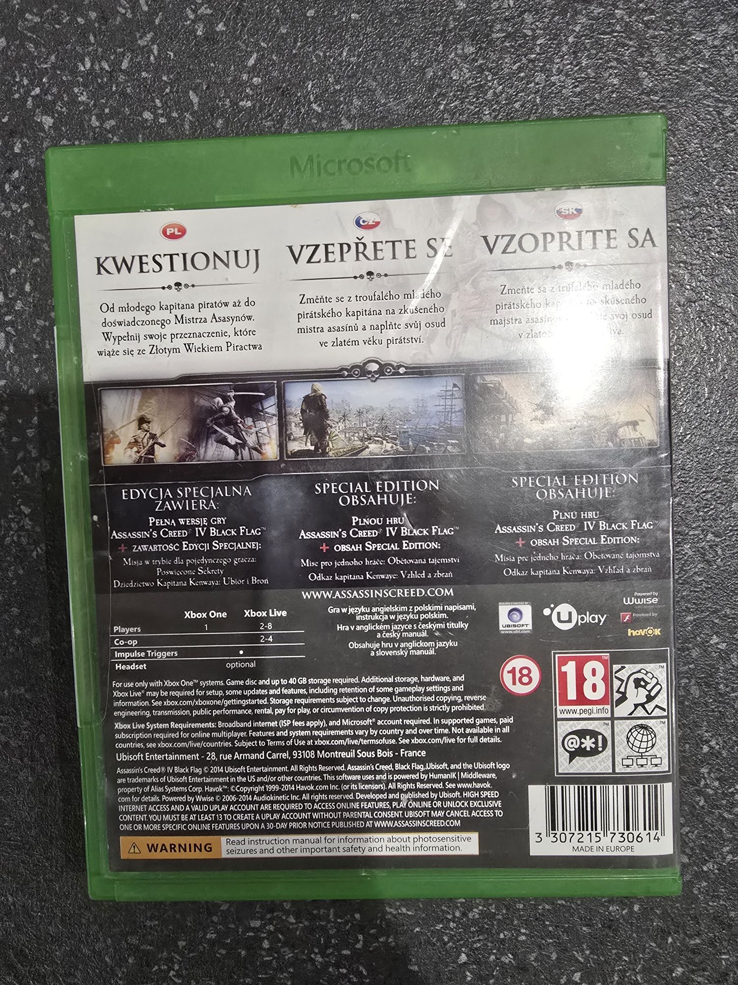 Assassin's Creed 4 Black Flag xbox one wersja PL