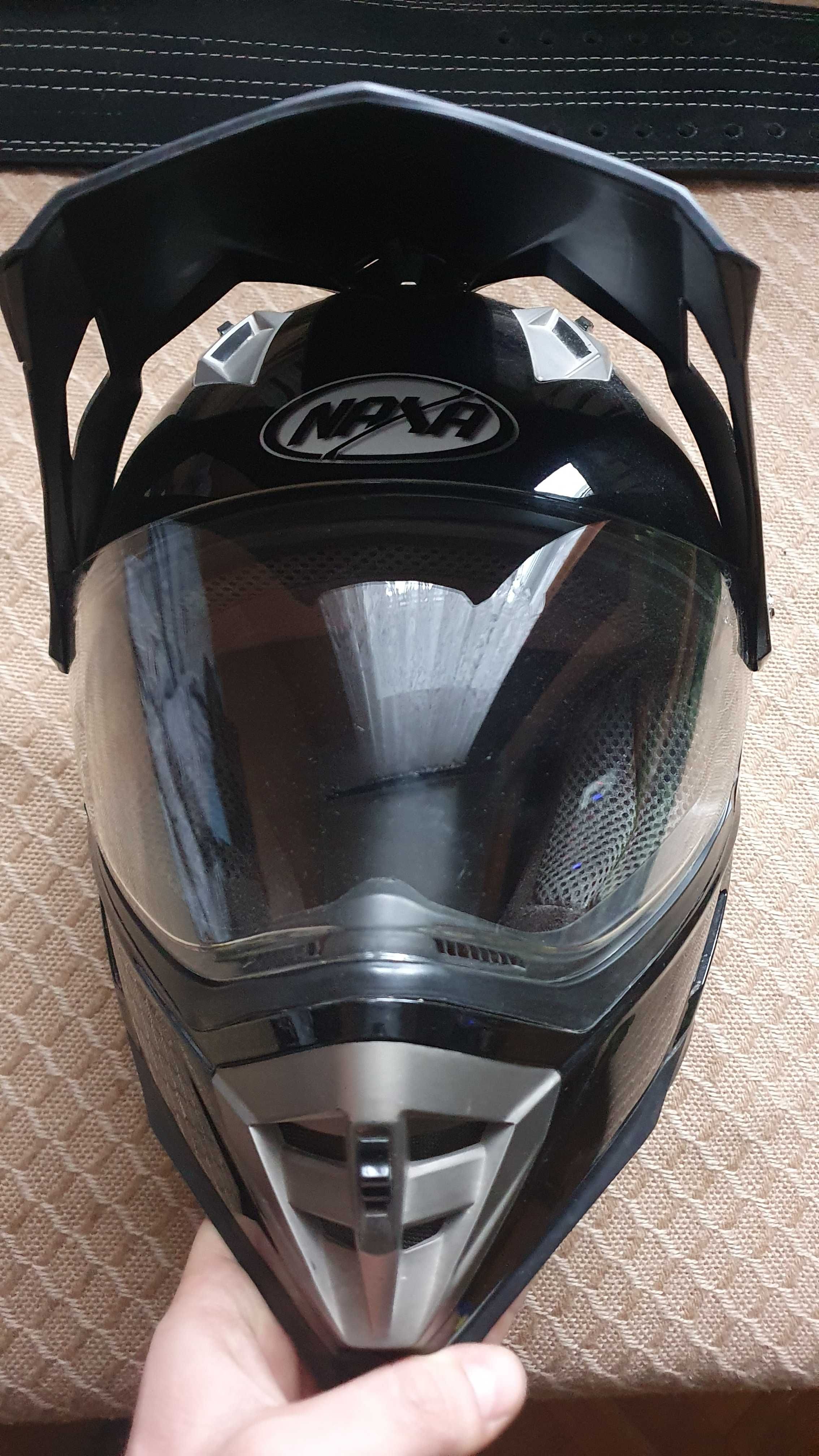 Kask motor cross quad + rękawice