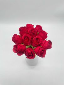 Sztuczny Bukiet Róż 24cm Do Wazonu Główki Kwiatowe CZERWONE