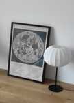 Plakat astronomiczny XL na ścianę wodoodporne płótno księżyc moon