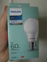 Лампы Лампа светодиодная Philips A60 E27 8W 230V 4000K 9290023063