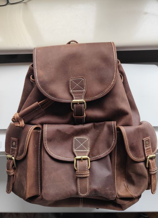 Plecak skórzany vintage Belveder NOWY