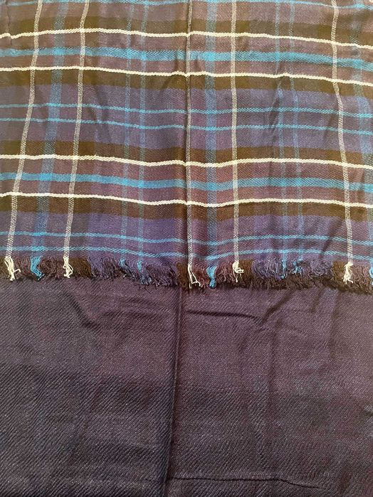 PNA Piękny Damski szal w granatową kratę