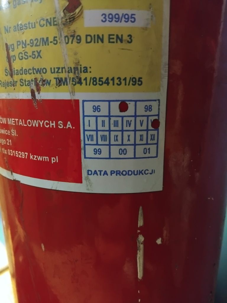 Gaśnica 5kg skroplonego CO2 34 B C