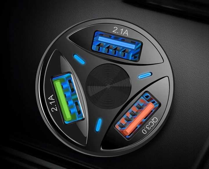Ładowarka samochodowa 3x USB 3A QC3.0 Quick Charge szybkie ładowanie