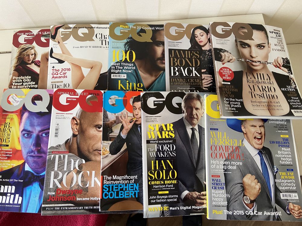 Журналы GQ за 2015 и 2016 г.г.