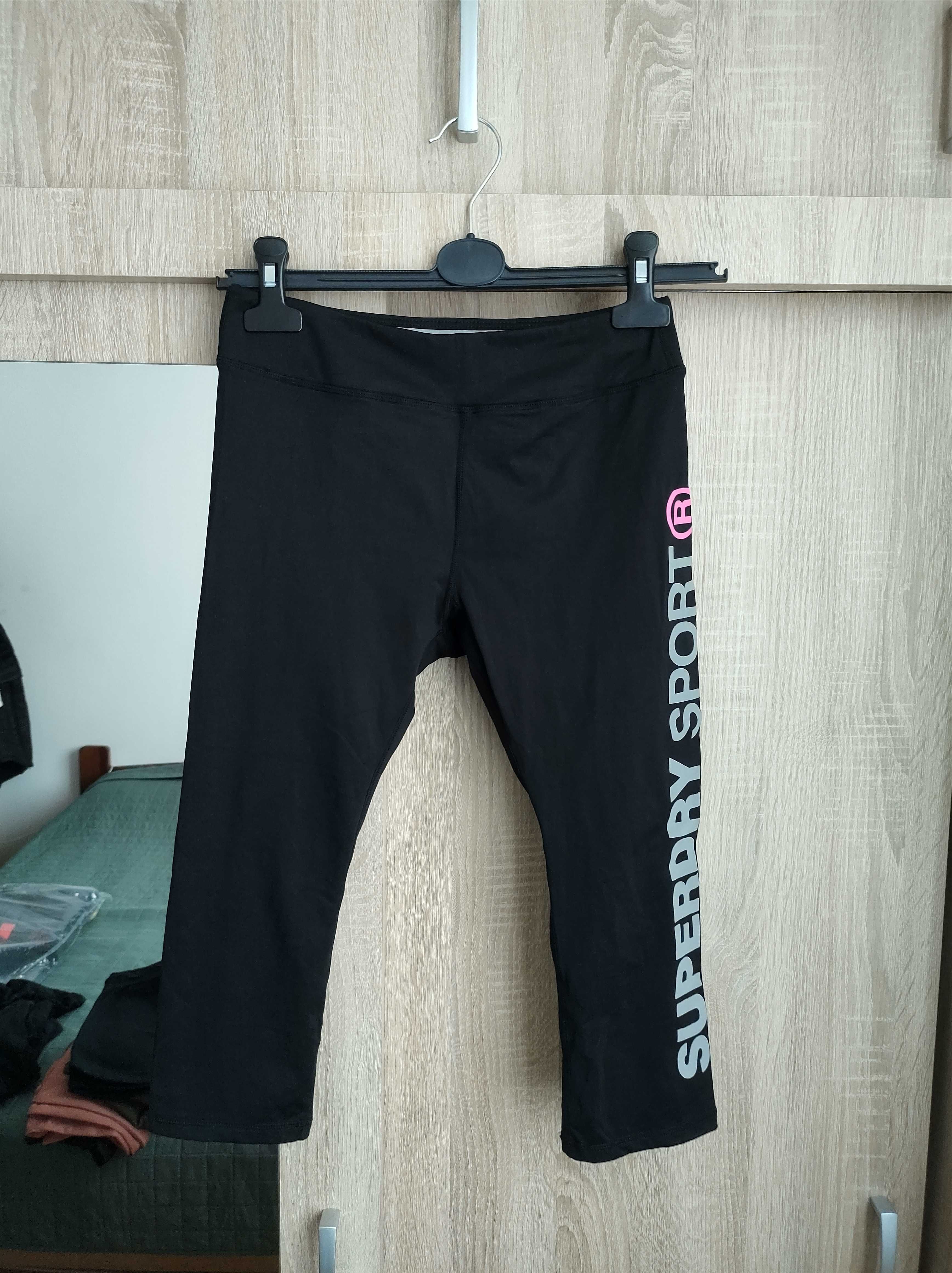 SuperDry legginsy sportowe 3/4 damskie rozmiar XS