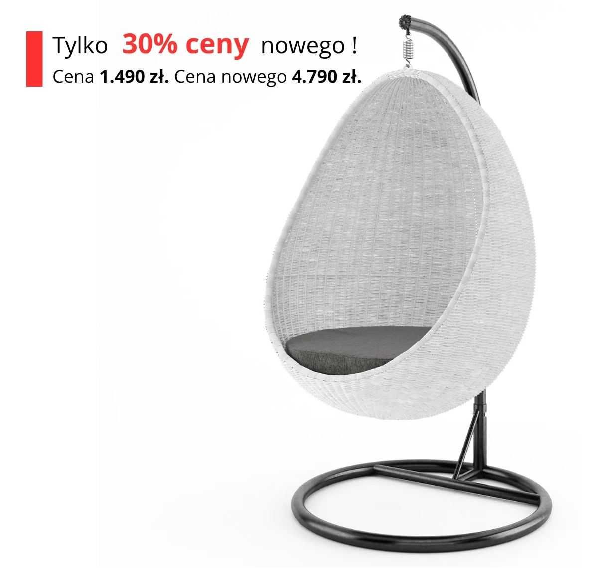 OLTRE Fotel wiszący KOKON | Tylko 30% ceny nowego!