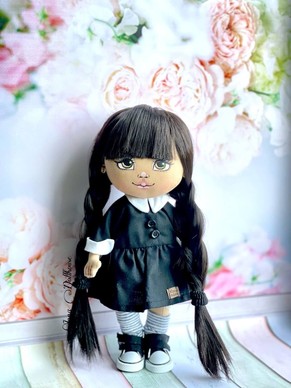 Лялька Венздей , текстильная кукла текстильна лялька,текстильная,автор
