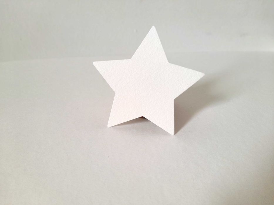 Cartões em forma de estrela em papel de aguarela, artesanato de Natal