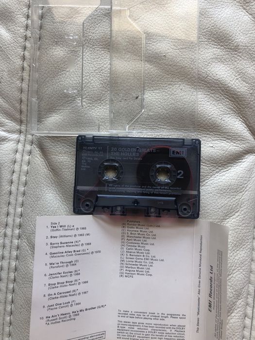 Cassete The Hollies edição original UK