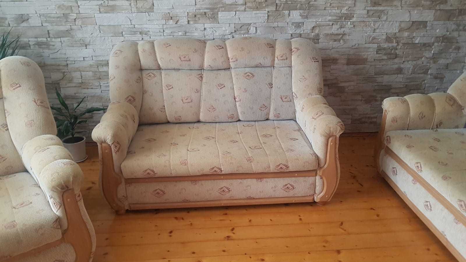 Zestaw wypoczynkowy 3+2+1 meble komplet fotel sofa kanapa łóżko